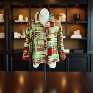 Winding River Vintage Atomic Print Reversible Jacket